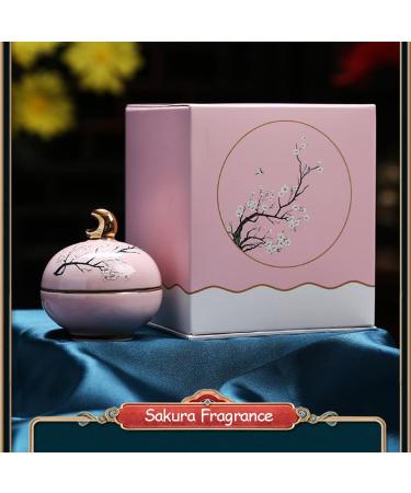Solid Perfume Floral Scent Fragrance All Natural Ancient Chinese Palace Craftsmanship for Women Girls Long Lasting Travel Friendly with Delicate Ceramic Jar Gift Box (Pink) - Buy Online on GoSupps.com