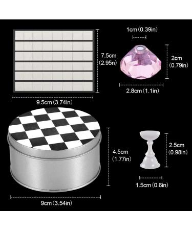 Kalolary Nail Art Holder Stand with 48pcs Clay Magnetic Tips Holders - Pink - Buy Online on GoSupps.com