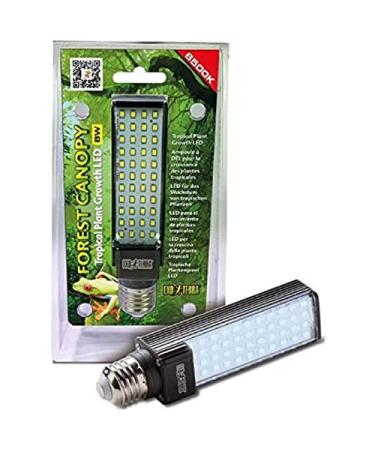 Exo Terra Energy Efficient LED Lamp Forest Canopy for the growth of tropical plants for terrariums with an integrated ballast 8W E27 6500 K 1 piece (1 Pack)