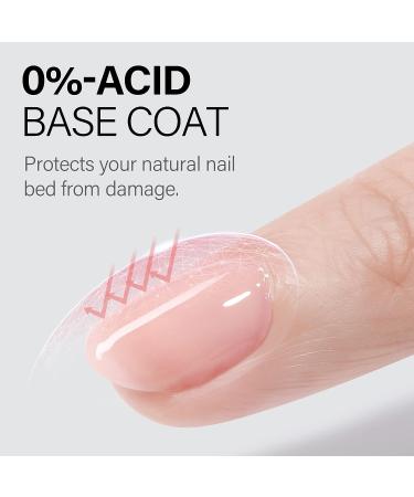 AILLSA Base and Top Coat Gel Nail Polish Set - Long Lasting Clear Gel Base Coat with High Gloss Shine - Soak Off U V LED Gel Polish - DIY Nail Art at Home - 2PCS 0.51 Fl Oz - Buy Online on GoSupps.com