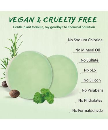 Tea Tree & Mint Shampoo Bar | All-Natural Sulfate-Free Hair Cleanser | Vegan & Zero-Waste | 3.2 oz - Buy Online on GoSupps.com