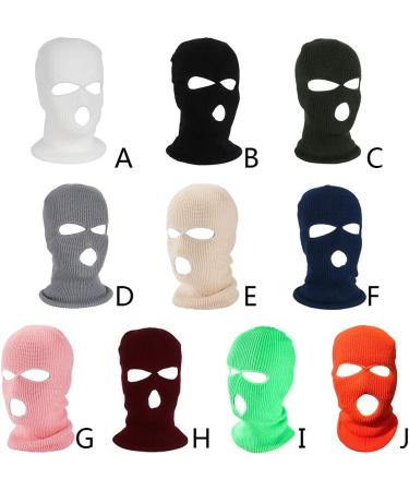 RK-HYTQWR Halloween Neon Green 3-Hole Knitted Face Cover Mask - Winter Warm Storm Hood Hat - Buy Online on GoSupps.com