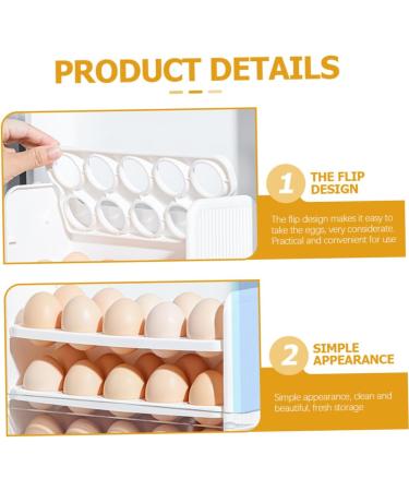 Uonlytech Egg Storage Box Plastic Egg Holder Plastic Eggs Reusable Egg Cartons Egg Tray Multi-layer Crisper - Buy Online on GoSupps.com