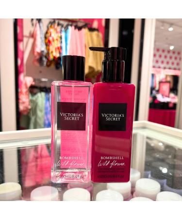 Victoria's Secret BOMBSHELL WILD FLOWER Fragrance Lotion & Fragrance Mist Set for Women