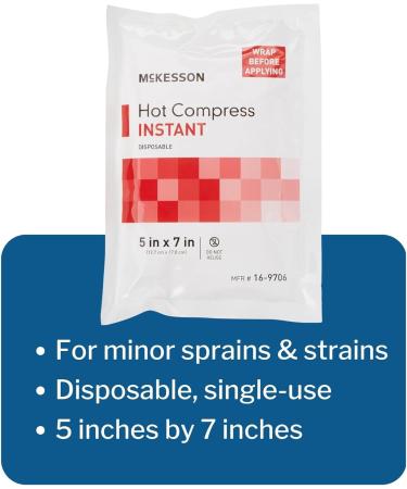 McKesson Instant Hot Pack Disposable 5 x 7 - 24 Packs, 24 Total - 1 Count | Hot Compress for Quick Pain Relief - Buy Online on GoSupps.com