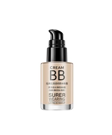 Liquid Foundation, Non-Caking Makeup Moisturizing Concealer Waterproof and Sweatproof Strong OilControl Long Lasting Nude Makeup BB-30ml