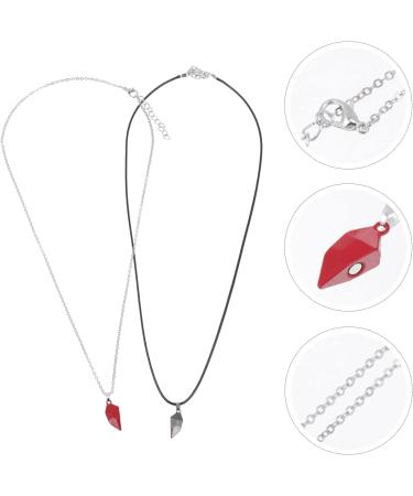 ABOOFAN 1 Pair Heart Couple Necklace Couple Necklaces Lovers Neck Chain Women Accessory The Lover Miss - Buy Online on GoSupps.com