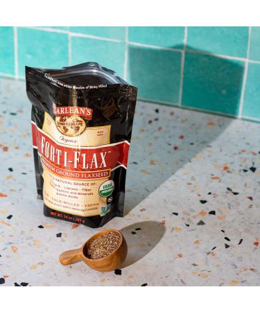 Barlean's Organic Forti-Flax Ground Flaxseed - Omega-3s, Lignans & Fiber- Vegan, Non-GMO, Gluten-Free - 14 oz - Buy Online on GoSupps.com