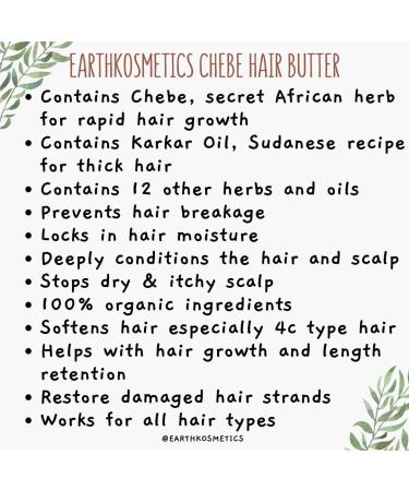 Chebe Butter for Stronger Healthier Hair - Authentic Chebe Powder & Oils | 6.05 oz - Buy Online on GoSupps.com