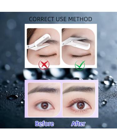 Premium Eyebrow Grooming Kit - Razor Scissors & Brush | Precision Tools for Flawless Brows - White - Buy Online on GoSupps.com