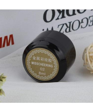 Nail Painted Gel - 8ml / Bottle Nail Painted Gel Metallic Nail Art UV Varnish Lacquer(02-golden) - Buy Online on GoSupps.com