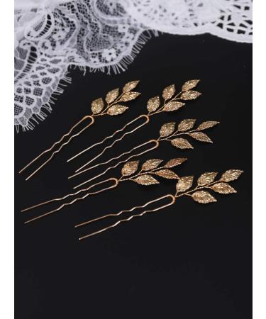YERTTER Gold Leaves Hair Pins Set - Bridal & Bridesmaids Wedding Hair Accessories - Buy Online on GoSupps.com