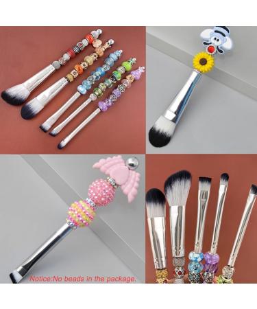 MABSSI Beadable Makeup Brushes Silicone Beads DIY Makeup Cosmetic Brushes Beaded Brushes Kit for DIY - Buy Online on GoSupps.com