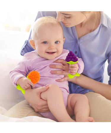 SHARE&CARE BPA Free Silicone Fruit Teether Toys with Storage Case - Infant Teething Pain Relief (5 Tree Fruits) - Buy Online on GoSupps.com