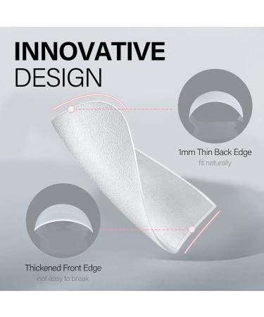 AILLSA Square Nails Tips - 240 Pcs Matte Soft Gel Nail Extension Tips | Pre-shaped Full Cover Acrylic Fake Nails | Short Square 15 Sizes | Soak Off & No File Needed - Buy Online on GoSupps.com