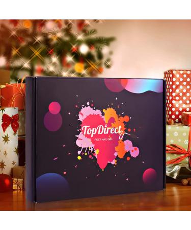 Topdirect 8 Colors Nail Gel Set - 30ml UV Poly Nail Polish with Base Coat Slip Solution Brush & 100 Tips for Perfect Pink Nail Design - International Shipping Available - Buy Online on GoSupps.com