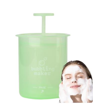 Foam Maker Manual Bubble Foamer Quick Foam Cleansing Foaming Maker Ergonomic Skincare Facial Cleansing Tool Wash Facial Skin for Travel Green