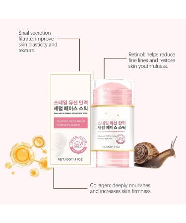 Collagen Face Serum Stick - Long-Lasting Moisturizing Lifting Skin Snail Secretion + Retinol For Fine Lines Easy Use(2PCS) - Buy Online on GoSupps.com