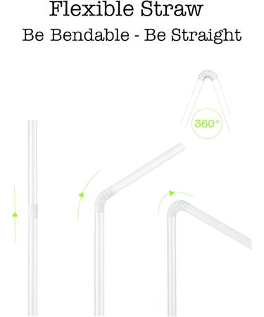 200-Pack Bendy/Flexible Plant-Based 100% Compostable and Biodegradable Straws -Live your Way- Flexible Straws / Vegetable-Based & Eco-Friendly Drinking Straws Alternative to Plastic and Paper Straws / Durable and Flexible / Special Packaging Easy to Open  - Buy Online on GoSupps.com