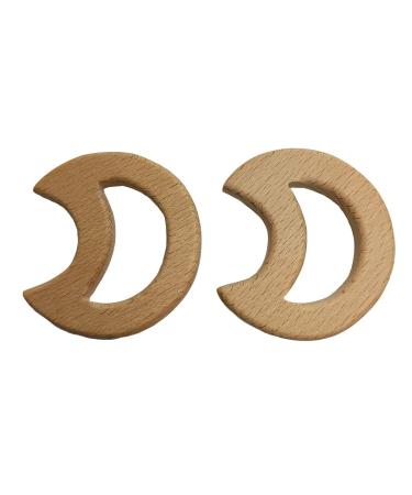 Wood Moon Pendant Set - 5pcs Handmade Natural Beech Wooden Animal Shapes for DIY Necklace - Buy Online on GoSupps.com