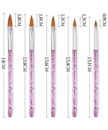 Nail Extension DIY Crystal Handle Manicure Tool - 5pcs Set for Perfect Nails | International Shipping - Buy Online on GoSupps.com