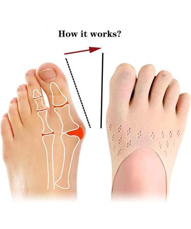 Projoint AntiBunions Health Socks for Women - Breathable Toe Socks (Skin Color 5pairs) - Buy Online on GoSupps.com
