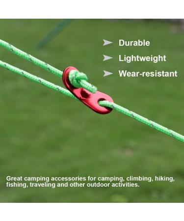 KRATARC 4m Outdoor Guy Lines Tent Cords with Aluminum Adjuster Tensioner - 6pcs Green Set for Camping, Hiking, Backpacking - Buy Online on GoSupps.com
