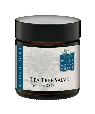 Wise Woman Herbals - Tea Tree Salve - 1 Oz - Natural Aid for Common Causes of Skin Irritation Promotes Normal Healthy Skin Helps Aid Dry Itchy Skin and Irritation on Toenails Fingernails and Body