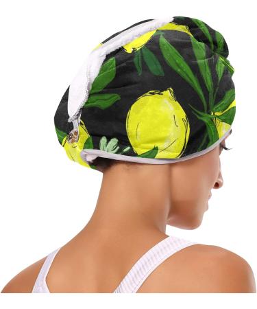 Lemon Leaves Microfiber Towel Turban for Kids & Women - Quick Dry 2 Pack (9.5 x 24) - Perfect for Home & Travel - Buy Online on GoSupps.com