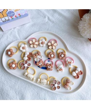 20 Pieces/set Hair Rings Elastic Hair Bands Cute Cartoon Kids Headwear Hair Ties Great Birthday Gift for Girls Toddlers 1 - Buy Online on GoSupps.com