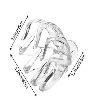 4 Pack Octopus Hair Clips for Thick Long Hair - No Slip Grip (Clear, 8.5 cm) - Buy Online on GoSupps.com