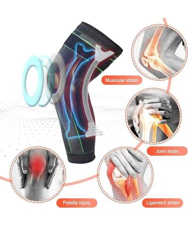 Tourmaline Acupressure Self-Heating Knee Sleeve with Black Socks Set - 2XL - Buy Online on GoSupps.com