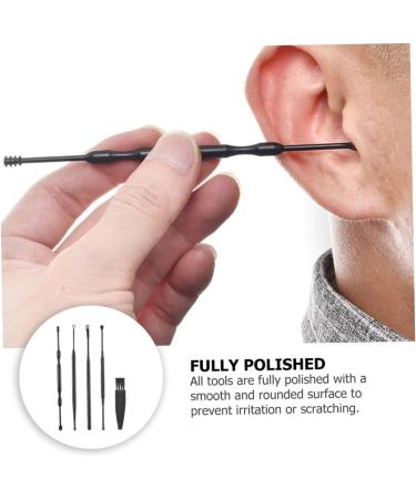 Outanaya Ear Cleaning Kit Ear Tool Set Spring Spiral Design for Earwax Removal Skid-Resistant Ergonomic Handle - Buy Online on GoSupps.com