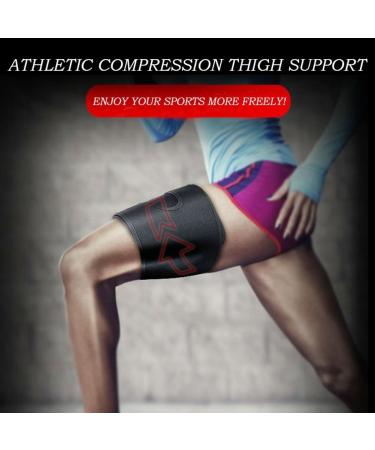 Medical Grade Thigh Hamstring Support Compression Brace Wrap Adjustable Neoprene Sports Leg Sleeve for Pulled Hamstring Strain Injury Rehab for Gym Running Fitness Football Badminton Basketball 1 Pcs Thigh Support - Buy Online on GoSupps.com