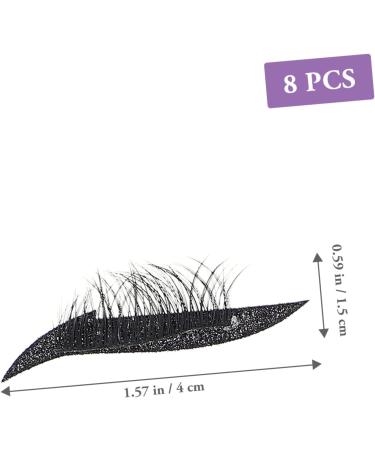 NOLITOY 8 pairs Strip Waterproof Stickers Line Glitter Decal Eye Black Dense Makeup Eyelash Tools Eyeliner 1 count (Pack of 1) Blackx2pcs - Buy Online on GoSupps.com