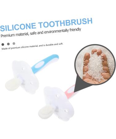 Minkissy Silicone Toothbrush Cleaning Brush Set - 2 Sets of Child-Friendly Cleaning Accessories in Pink - Effective Toy Cleaner & Tooth Care Tool - Buy Online on GoSupps.com