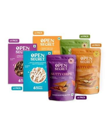 Open Secret Snack Box | Assorted Combo Pack | Healthy Snacks Diet Food | Valentine Gift Hamper | Immunity Boosting Nuts | Nutty Cookies | Premium Gift for Office, Friends & Family | Work From Home
