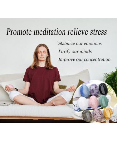 MAIBAOTA 2.4" Moonstone Healing Crystal Gemstones Pocket Polished Gifts Oval Shape Reiki Spiritual Energy Nature Crystals for Women Men Relief Balancing Stress Divination Meditation - Buy Online on GoSupps.com