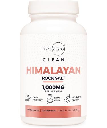 Type Zero Himalayan Rock Salt Capsules (120 Capsules) (1000mg per Serving) - Buy Online on GoSupps.com