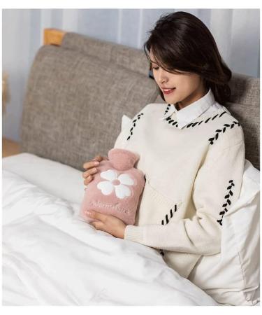 Wearable Hot Water Bottle with Cover - 500ML Mini Hot Water Bottle in Pink - Ideal Gift for Women, Seniors & Children - Buy Online on GoSupps.com