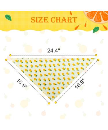 Pawchie Cute Dog Bandana 9 Pack - Cooling Summer Style Scarfs for Pet Puppy Boys & Girls - Soft Triangle Scarfs in Yellow - Buy Online on GoSupps.com
