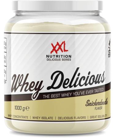 XXL Nutrition Whey Delicious 80 Eiwit Snicker Doodle Wei Eiwitpoeder met BCAA & Glutamine Proteine Poeder Eiwit shake Whey Protein Diverse Smaken 1000 gram 33 shakes - Buy Online on GoSupps.com