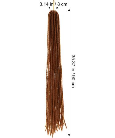 Uonlytech Dirty Little Braids Braiding Hair Extensions Wig Extenstions Dreadlock Extension Dreads Extensions Human Hair Natural Wig Headband To Weave Men and Women High Temperature Wire Brown - Buy Online on GoSupps.com