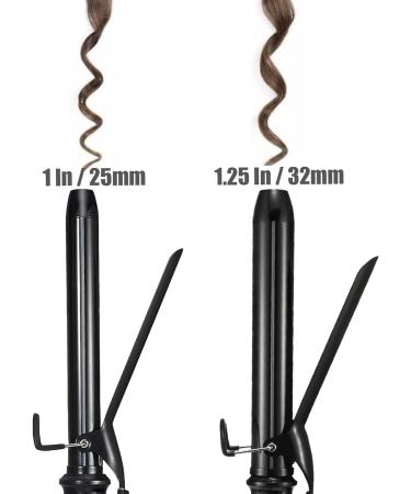 LANVIER 1.25 Inch Curling Iron - Extra Long Barrel for Long Hair Dual Voltage Hair Curler up to 450F - Perfect for Travel & Waving Styles - Buy Online on GoSupps.com