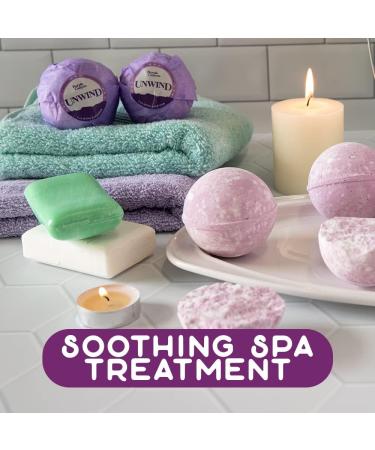 Purple Canyon Lavender Bath Bombs - Relaxing Natural Self Care Gift for Women - Buy Online on GoSupps.com