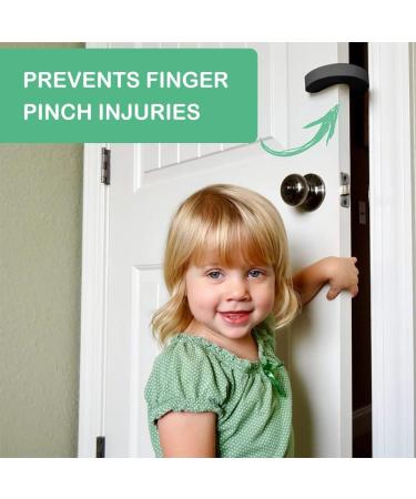 Safety Door Stoppers Door Slam Stopper 6 pcs Door Stoppers for Kids Door Anti Slam Foam Door Stoppers Top of Door Foam Door Stoppers Kids Door Finger Guards Door Safety for Children Black 6 Pcs-Black - Buy Online on GoSupps.com