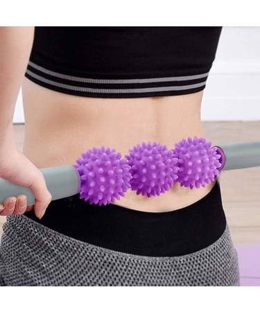 Yoga Stick & Muscle Scooter for Cellulite Relief | Spiky Ball Massage Tool for Back Arms and Legs | Purple Fascia Roller for Muscle Relaxation & Exercise - Buy Online on GoSupps.com