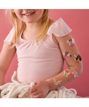 Kids Fairies Variety Set - 25 Assorted Premium Waterproof Metallic Temporary Tattoos for Girls - Buy Online on GoSupps.com