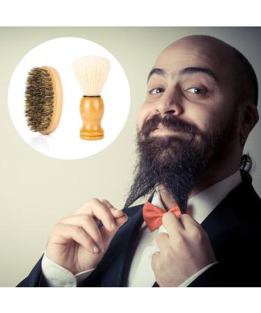 Premium Wooden Beard & Shaving Brush Set | Softens Facial Hair | International Shipping - Buy Online on GoSupps.com