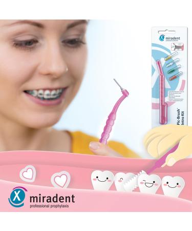 Miradent PIC-Brush XX-Fine Interdental Brush - 2.2 mm Pink (6 Pieces) | Ideal for Braces Bridges & Thorough Cleaning - Buy Online on GoSupps.com